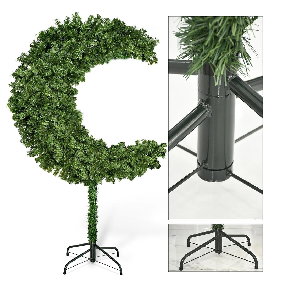 Crescent Moon Tree - New Design 2024. 6ft Green FREE TREE SKIRT